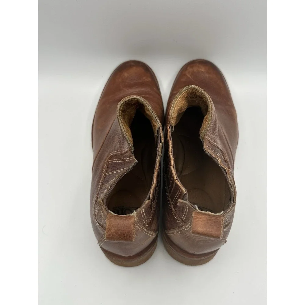 Sofft Women's Brown Leather Ankle Boots Size 8M Booties SF0007300 Boho Comfy